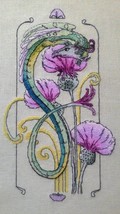 Thistle cross stitch dragon pattern pdf - Dragon cross stitch dragon flower  - £7.74 GBP