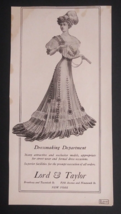 Burr McIntosh Monthly Lord &amp; Taylor Dress Department Antique Cut Print Ad 1906 - $9.99