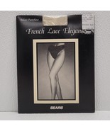 Vintage Sears French Lace Elegance Sheer Ivory Bikini Pantyhose Size Medium - $23.23 CAD