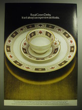 1974 Royal Crown Derby China in Derby Border Pattern Advertisement - £14.78 GBP