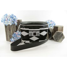 MCM Limited Edition Geo Croco Black White Sequin Logo Convertible Belt Bag NWT - £695.82 GBP