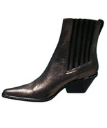 Donald Pliner Western Couture Metallic Pig Leather Boot Shoe New Goring ... - $250.00