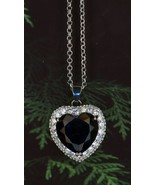 Pendentif Collier Cœur En Cristal Bleu Infini Amour Argent Bijoux Cadeaux - $51.69 CAD