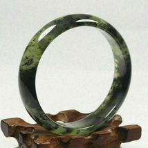 Hand Carved Serpentine Bangle, 60mm Diameter, 15.5mm wide, 6.5mm thick.  - £70.78 GBP