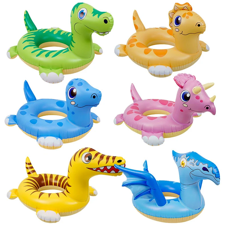 Inflatable Dinosaur Swimming Ring Children&#39;s Summer Swimming Pool Seaside Water - £23.62 GBP