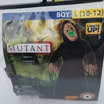 NEW Light Up Mutant Halloween Costume Boys Large 10-12 Robe Hands Mask G... - $21.84