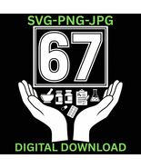 Funny Six Seven 67 Meme Gen Alpha Slang 6-7 Viral Hands gift for the pha... - €1,67 EUR