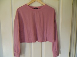 Shein Women&#39;s Long Sleeve Crop Top, Pink, Small  - £3.95 GBP