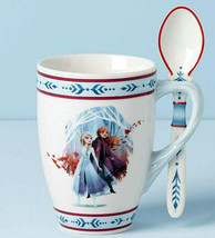 Lenox Disney Frozen 2 Elsa &amp; Anna Porcelain Cocoa Coffee Mug &amp; Spoon 8oz. New - £29.13 GBP