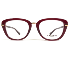 Coach Gafas Monturas HC 6106b 5454 Rojo Oro Cuadrado Completo Borde 50-19-135 - £55.39 GBP