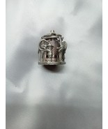 Vintage Beautiful NICHOLAS GISH Carousel Thimble Pewter Signed  - $40.59 CAD