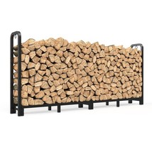 8ft Firewood Rack Outdoor Indoor, Upgraded Heavy Duty Adjustable Fire Wo... - $384.45 CAD