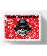 Homeboy Skull Happy Birthday Foo Happy Birthday Cholo Edible Cake Toppe ... - $22.59 CAD
