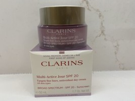 Clarins Multi Active Jour Day Cream All Skin Types SPF 20 NIB 1.7 oz Sea... - $29.20