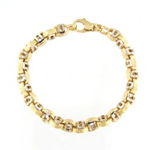 9&quot; Men&#39;s Bracelet 10kt Yellow and White Gold 354001 - £868.29 GBP