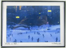 7 Inch Thomas Galasinski Winter in New York Original Signed Print Mini Ice Skate - £10.99 GBP