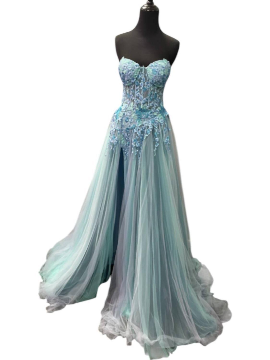 Jovani Strapless Embroidered Corset Gown Size 6 - $421.74