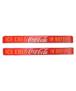 Coca-Cola Red Tin Set of 2 Door Push Signs Ice Cold In Bottles  - £38.77 GBP