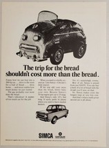 1968 Print Ad Simca 4-Door Cars Chrysler Corporation  - £9.49 GBP