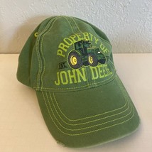 John Deere Tractor Company Green Yellow Youth Hat Cap One Size hook loop - £5.66 GBP