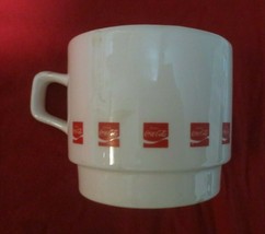 Coca-Cola Logo Band around Bottom of Coffee Mug  8oz - £3.50 GBP