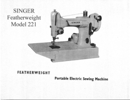 Singer 221 Featherweight Sewing Machine Instruction Owner Manual - £10.38 GBP