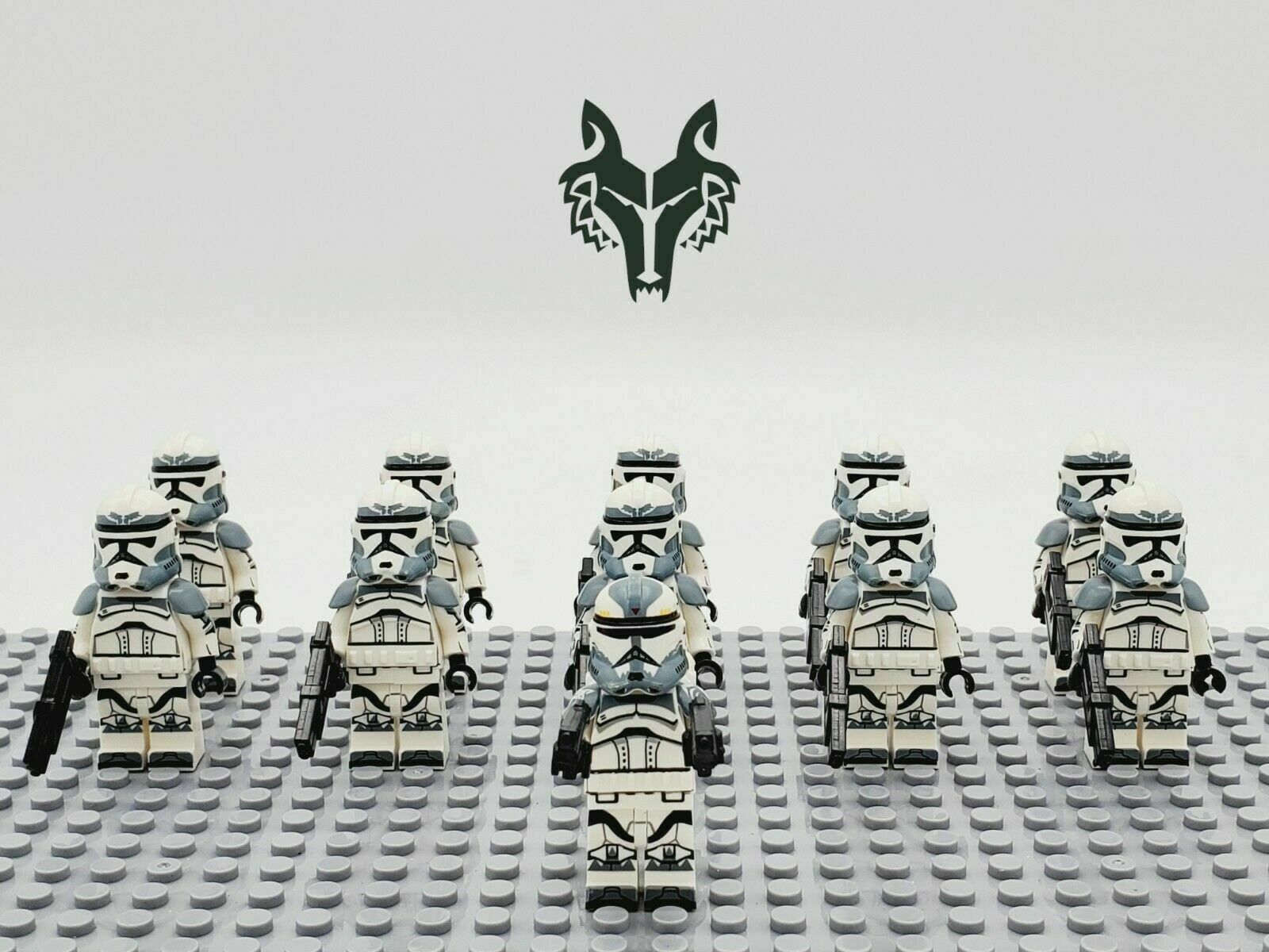 11pcs Star Wars 104th Wolfpack Battalion Commander Wolffe Army Minifigures Toy