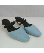 Kmeioo Pumps Suede Dress Shoes Light Blue Size 9 - $40.58 CAD