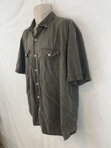 Tommy Bahama Jeans Island Crafted Mens XL Drab Gray Grunge Tencel/Cotton Shirt - £14.98 GBP