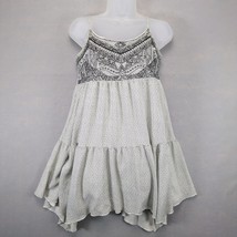 American Eagle Outfitters Smocked Babydoll Strappy Dress Sz L Boho Geome... - $20.00