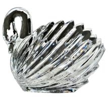 Vintage Lead Crystal Swan Bowl made in West Germany Dish 6&quot;H × 7&quot;L × 4&quot;W... - £23.46 GBP
