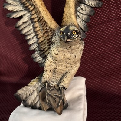 Vintage 1970 Fraser Art Osprey Fish Hawk 18" Bird Sculpture Wall Plaque Bossons  Item image 4