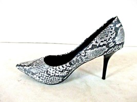 Metaphor Black White Snake Print Heels Shoes Women&#39;s 7 1/2 M (SW30) - £19.18 GBP