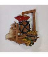 Vintage 1970s Homco USA Cast Metal 3D Corn Grinding Mill Farm Kitchen Wa... - $13.87 CAD
