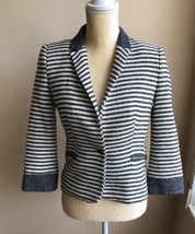 Zara Trafuluc Collection Womens Striped Blazer lined Sz L NWOT Cotton Blend - £35.55 GBP