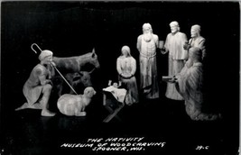 Christmas The Nativity Museum of Wood Carving Spooner Wisconsin Postcard Z24 - £7.82 GBP