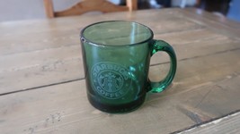 Green Glass Etched Starbucks Mug - £31.55 GBP