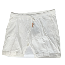 NWT Bespoke Mens Fashion Chino Shorts Size 42 White Stretch Drawstring - £35.98 GBP