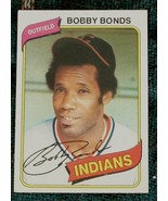 Bobby Bonds, Indians  1980  #410 Topps Baseball Card,  GOOD CONDITION - £0.77 GBP