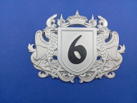 Door house number plate sign - gold and silver color -3D printed - order... - $20.00
