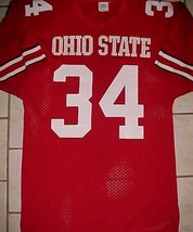Ohio State Buckeyes #34 NCAA Big Ten Sports Belle Red White Jersey M - $48.46