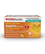 CVS Adult Low Dose Aspirin 81mg Chewable Orange Flavor  36 Count - £2.62 GBP