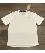 Nike Men’s Medium or Large Dri Fit Miller Running Shirt Bright White  Re... - $567.70 MXN