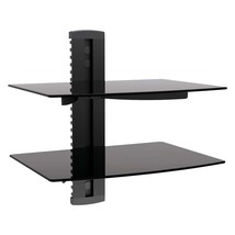 MegaMounts Tempered Glass Double Shelf Single Stud Wall Mount - $62.13