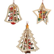 Wooden Bell Holiday Tree Ornaments - $209.14 MXN