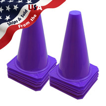 Brand New ~ Us Seller ~ Purple Cones 9&quot; Tall Traffic Safety Training ~ Qty 12 - £26.88 GBP