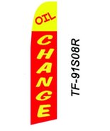 Oil Change Red Yellow TallFlag - £19.22 GBP