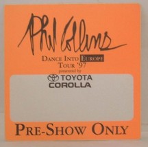 GENESIS / PHIL COLLINS - VINTAGE ORIGINAL CONCERT TOUR CLOTH BACKSTAGE PASS - $10.00