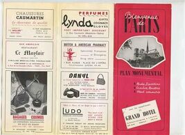Paris Monumental Brochure Compliments Grand Hotel 1950's - $15.84
