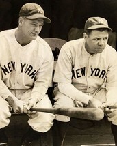 Babe Ruth &amp; Lou Gehrig 8X10 Photo New York Yankees Ny Baseball Picture Dugout - £3.87 GBP